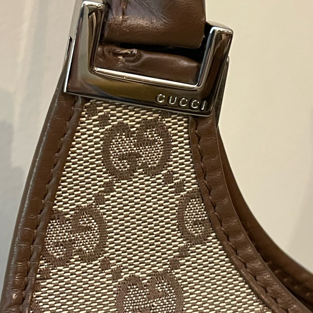 GUCCI Vintage Jackie Bardot Cloth & Leather Trimmed Bag - Picture 13 of 16